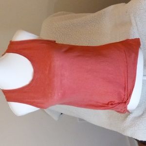 Athleta XS coral athletic top with knotted bottom, GUC